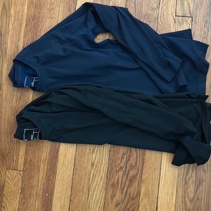 Navy and black figs under scrub